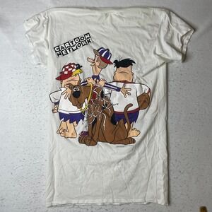 Cartoon Network T Shirt Mens Large White 1993 Flintstones Vintage Graphic Tee